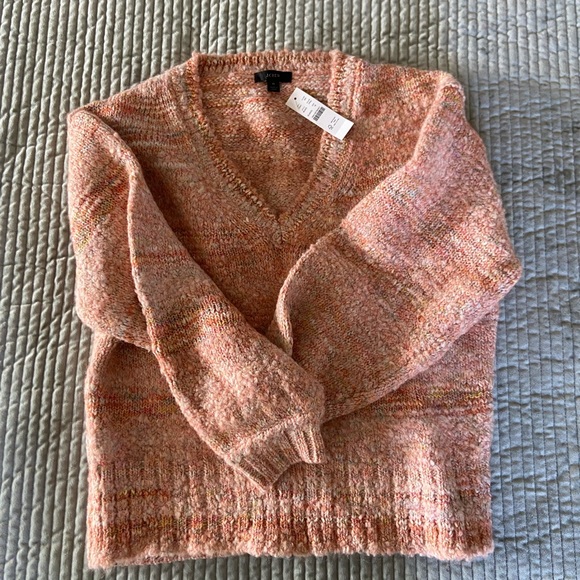 J. Crew Spacedye Puff Sleeve Sweater - Picture 7 of 9
